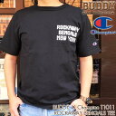 BUDDY × Champion ROCKAWAY BENGALS Tシャツ T1011 MADE IN U.S.A. 別注 アメリカ製 チャンピオン バディ アメカジ C3-W102 単色タグ スウェット バディ 原宿 黒 メンズ ストリート ファッション トップス ティーテンイレブン