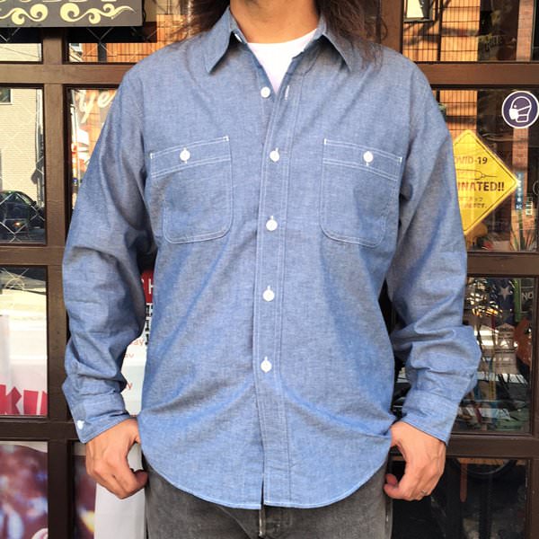 BUDDY オリジナル CHAMBRAY SHIRT シャンブレーシャツ サックスブルー BUDDY オリジナル SPRINGFORD アメカジ メンズ 長袖 ワークシャツ CHAMBRAY SHIRTS