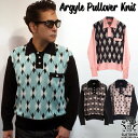 SAVOY CLOTHING Argyle Pullover Knit アーガイル プルオーバー ニット 長袖 チェック 柄 襟付き セーター ウール メンズ サヴォイクロージング トップス ロカビリー ファッション サボイクロージング 50 039 s 50年代 オーバーサイズ ペアルック フリーサイズ 秋冬