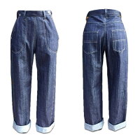 SAVOYCLOTHINGLadiesDenimRanchPantsデニムランチデニムパンツワイドバギーハイウエストレディースサヴォイクロージングロカビリーファッション原宿レトロ50年代50'Sサボイクロージング衣装ライブロックンロールジーンズSVY-LPT012S