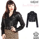 SAVOY CLOTHING COLLECTIF Lana Pu Biker Jacket コレクティフ PU レザー ライダース ジャケット ブラック 黒 秋冬 サヴォイクロージング ロカビリー ファッション レディース 50's サボイクロージング 衣装 50年代 アウター コート インポート バイカー