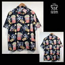 SAVOY CLOTHING Now Showing Shirt ヴィゴラスジャイブ ロンドン トップス シャツ 半袖 サヴォイクロージング プリント柄 アメリカンポップ メンズ サボイクロージング(4)