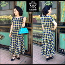 SAVOY CLOTHING THCN[WO Royal Tartan Doreen One-Piece(Blue x Yellow Tartan) re[W g ^[^`FbN @bV h s 