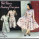 SAVOY CLOTHING Fish Patern AUDREY DRESS サヴォイクロージング フィッシュ パターン オードリー サーキュラー ワンピース ドレス ロカビリー ファッション オードリーヘップバーン クラシック ビンテージ クラシカル 原宿 サボイクロージング ワンピ 五分袖 レディース