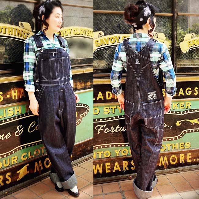 SAVOY CLOTHING 10oz Denim Overall �ǥ˥� �����С������� ��ǥ����� �����ڥå� ����ǥ��� �ѥ�� ������������������ �����ӥ꡼ �ե��å���� ���� �١����� 50'S ���ܥ����������� ���� �����륤���� SVY-OA012