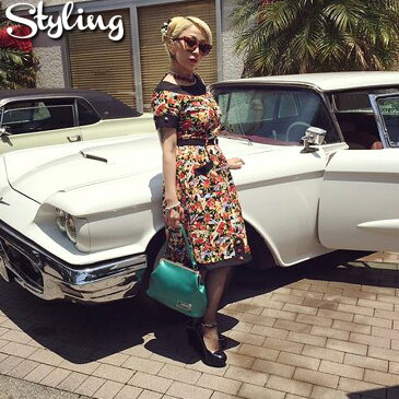 SAVOY CLOTHING サヴォイクロージング Pin-upGirl Jacqueline Dress ピンナップガール ジャクリーン ワンピース ロック ロカビリー パンク オードリーヘップバーン クラシック ビンテージ クラシカル ファッション 原宿 サボイクロージング ワンピ ドレス