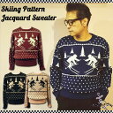 SAVOY CLOTHING Skiing Pattern Jacquard Sweater XL[  jbg Z[^[ Y THCN[WO gbvX Jr[ t@bV T{CN[WO mfBbN 50's 50N I[o[TCY rbO VGbg E[ yAbN