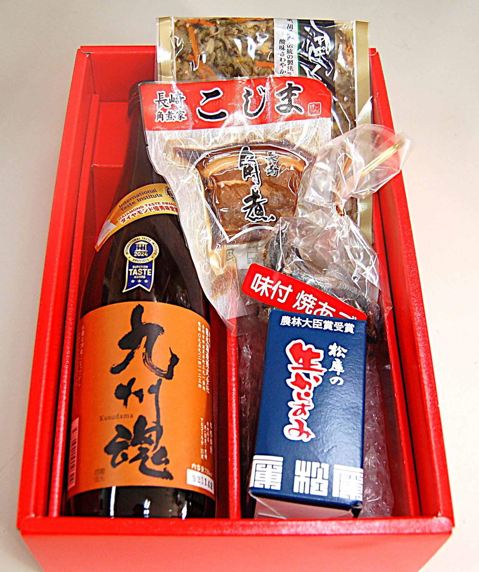 長崎ふるさと酒肴セット4/九州魂麦焼酎720ml 角煮 味あご 生からすみ しっぽく漬 クール便