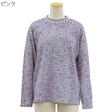 シニア 婦人 京染 ちりめん ストレッチ Tブラウス シャツ 日本製●トップス 刺繍名入れ無料 敬老の日 母の日 ギフト 高齢者 70代 80代 老人 高齢者 介護向け 90代 施設 介護 おばあちゃん お年寄り レディース 高齢者