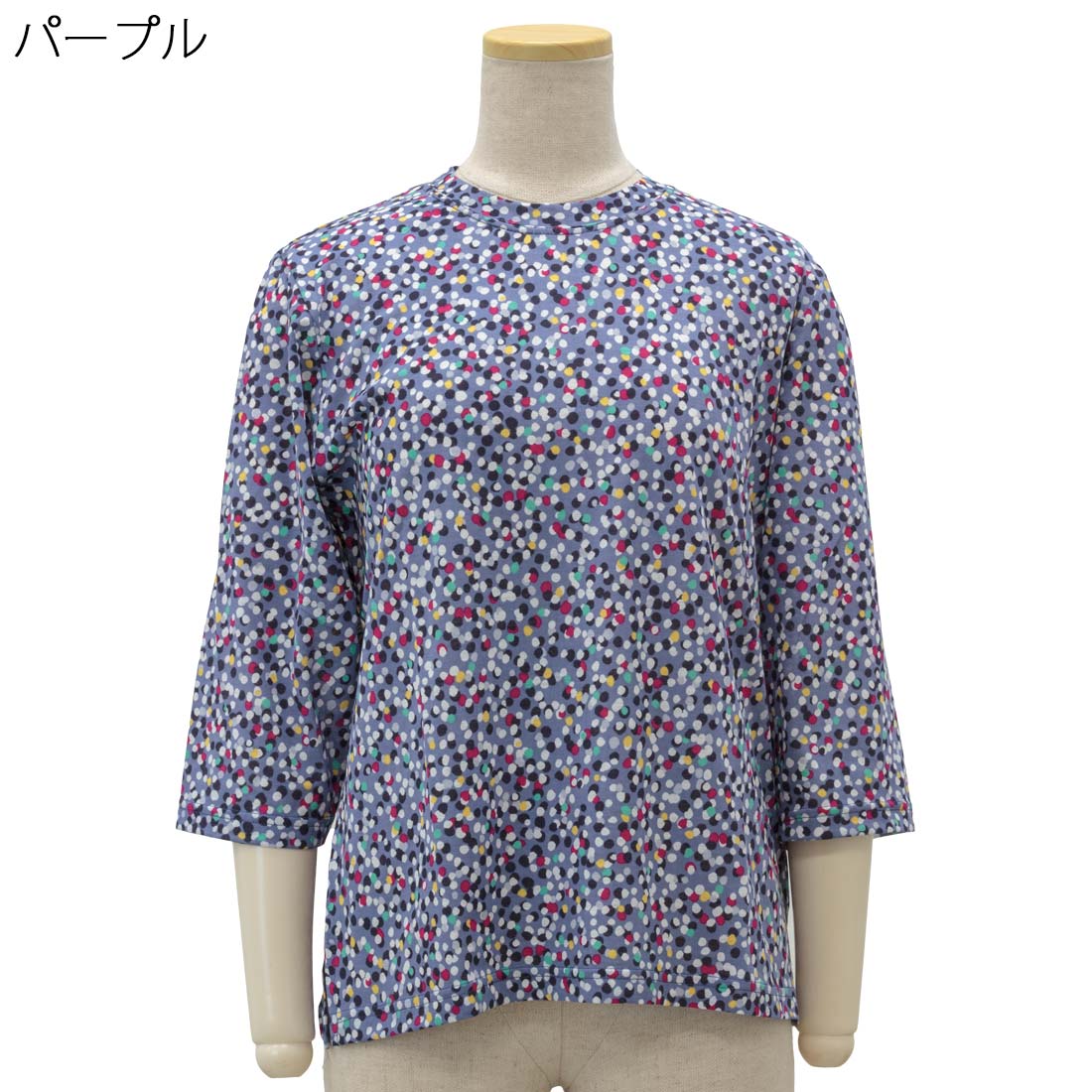 シニアファッション 春夏 シニア 京染 強撚糸 カットソー Tブラウス 日本製●トップス 敬老の日 ギフト 高齢者 70代 80代 老人 高齢者 介護向け 90代 施設 介護 おばあちゃん お年寄り レディース 高齢者 母の日 urashima-10005864 おしゃれセンター うらしま サンプル画像3