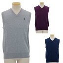 アウトレット 紳士 POLO BCS ロゴ刺繍 Vネック ベスト ニット シニアファッション 70代 80代 90代 父の日 敬老の日