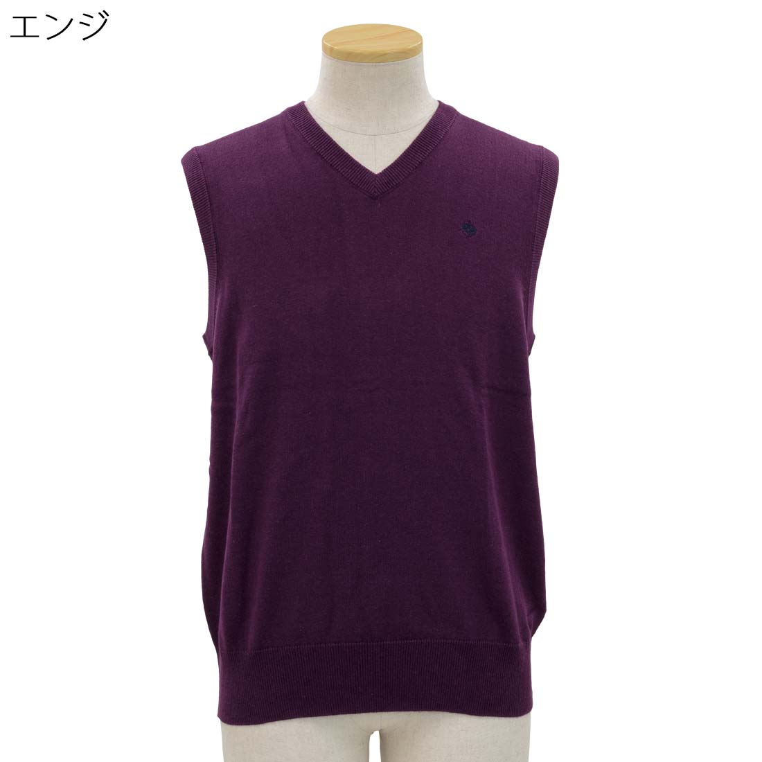 アウトレット 紳士 POLO BCS ロゴ刺繍 Vネック ベスト ニット シニアファッション 70代 80代 90代 父の日 敬老の日 urashima-10006536 おしゃれセンター うらしま サンプル画像2
