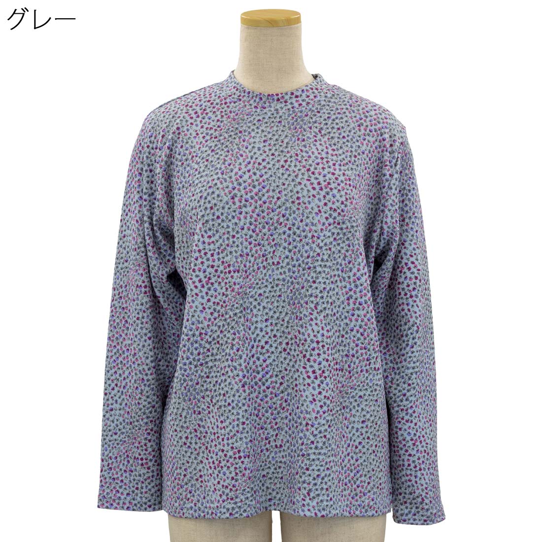 婦人 レディース 京染 ちりめん カットソー Tブラウス 日本製 トップス 敬老の日 ギフト シニア 高齢者 70代 80代 90代 老人 高齢者 介護向け 施設 介護 おばあちゃん お年寄り 春秋 母の日 シニアファッション urashima-10006449 おしゃれセンター うらしま サンプル画像2