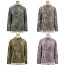 シニアファッション 秋冬 シニア ジャガード 綿混 ストレッチ カットソー シャツ 日本製 トップス 刺繍名入れ無料 敬老の日 のギフトにも 高齢者向けファッション 70代 80代の老人 介護向け 90代 施設 介護 おばあちゃん お年寄り 高齢者 母の日