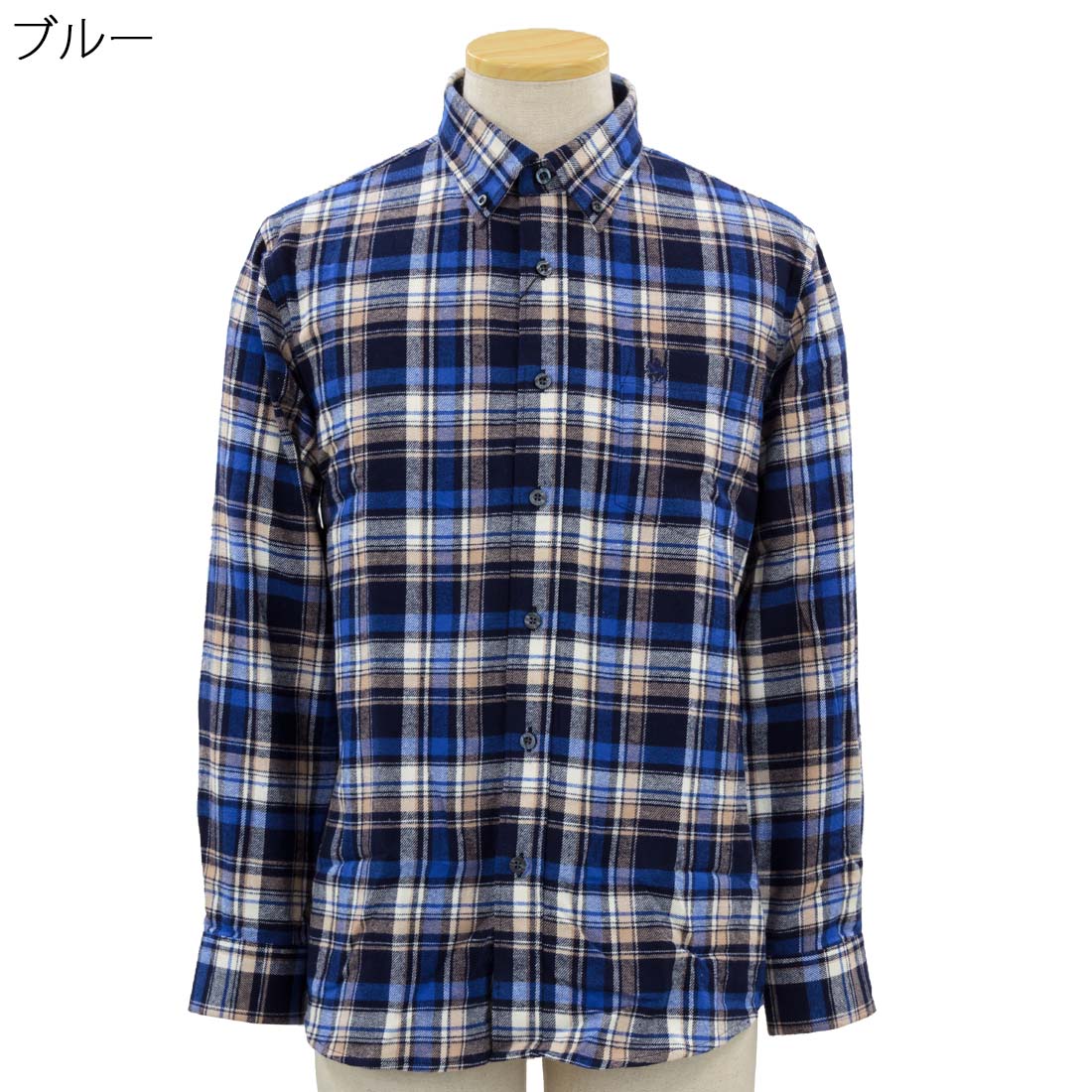 アウトレット POLO BCS コットン ボタンダウン チェック シャツ シニアファッション 70代 80代 90代 敬老の日 urashima-10006574 おしゃれセンター うらしま サンプル画像3