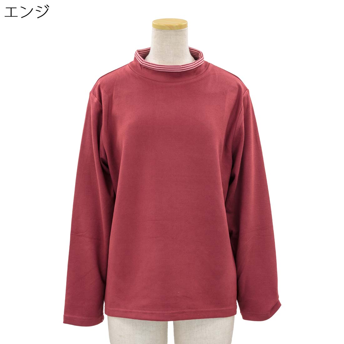 婦人 ゆったりサイズ あったか 起毛 ハイネック カットソー Tブラウス 日本製 トップス シニアファッション レディース 敬老の日 母の日 ギフト シニア 高齢者 70代 80代 90代 老人 高齢者 介護向け 施設 介護 おばあちゃん お年寄り 秋冬 urashima-10006681 おしゃれセンター うらしま サンプル画像3