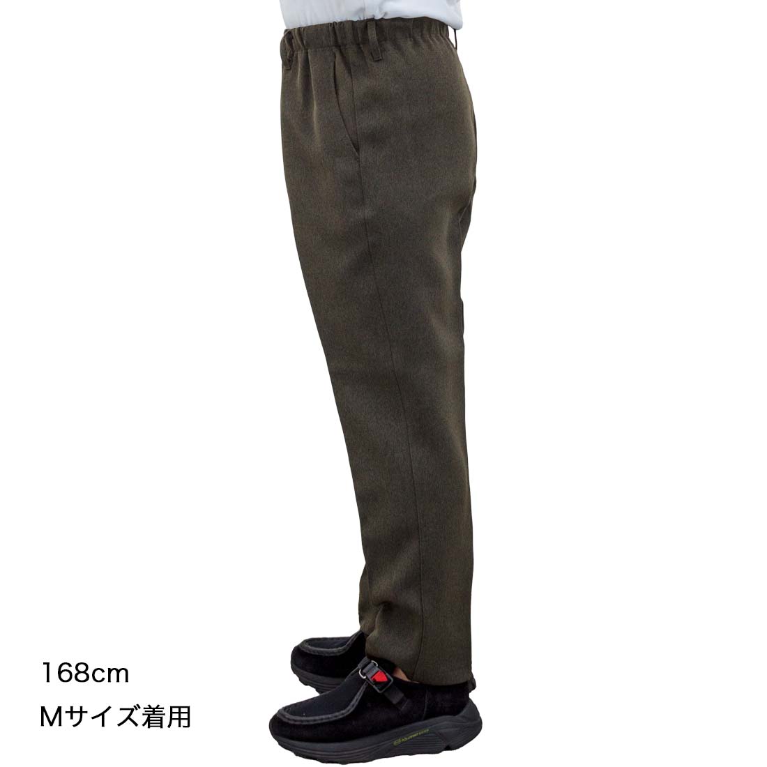 日本製 らくらくウエストゴム スラックス パンツ 股下68 紳士 シニアファッション 春夏秋 60代 70代 80代 90代 敬老の日 高齢者 おしゃれ 普段着 メンズ シニア 男性 紳士服 おじいちゃん お年寄り 介護 施設 デイサービス 刺繍 名前 名入れ ゴム ズボン urashima-10003183 おしゃれセンター うらしま サンプル画像3
