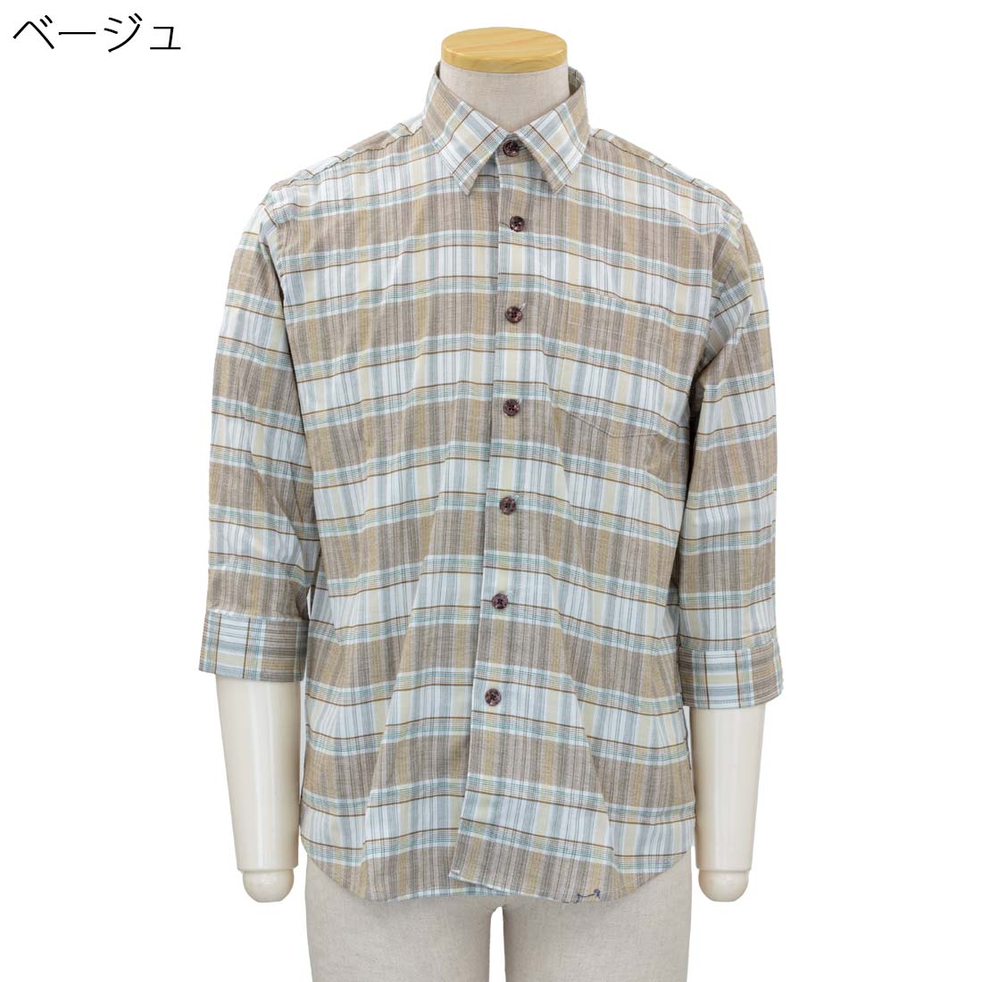シニア 春夏 七分袖 しじら 楊柳 ななめボタンホール シャツ 涼しい シャツ トップス 紳士 シニアファッション 70代 80代 90代 ギフト紳士服 高齢者 服装 おしゃれ おじいちゃん おすすめ 通販 介護 施設 デイサービス 名入れ urashima-10006906 おしゃれセンター うらしま サンプル画像3