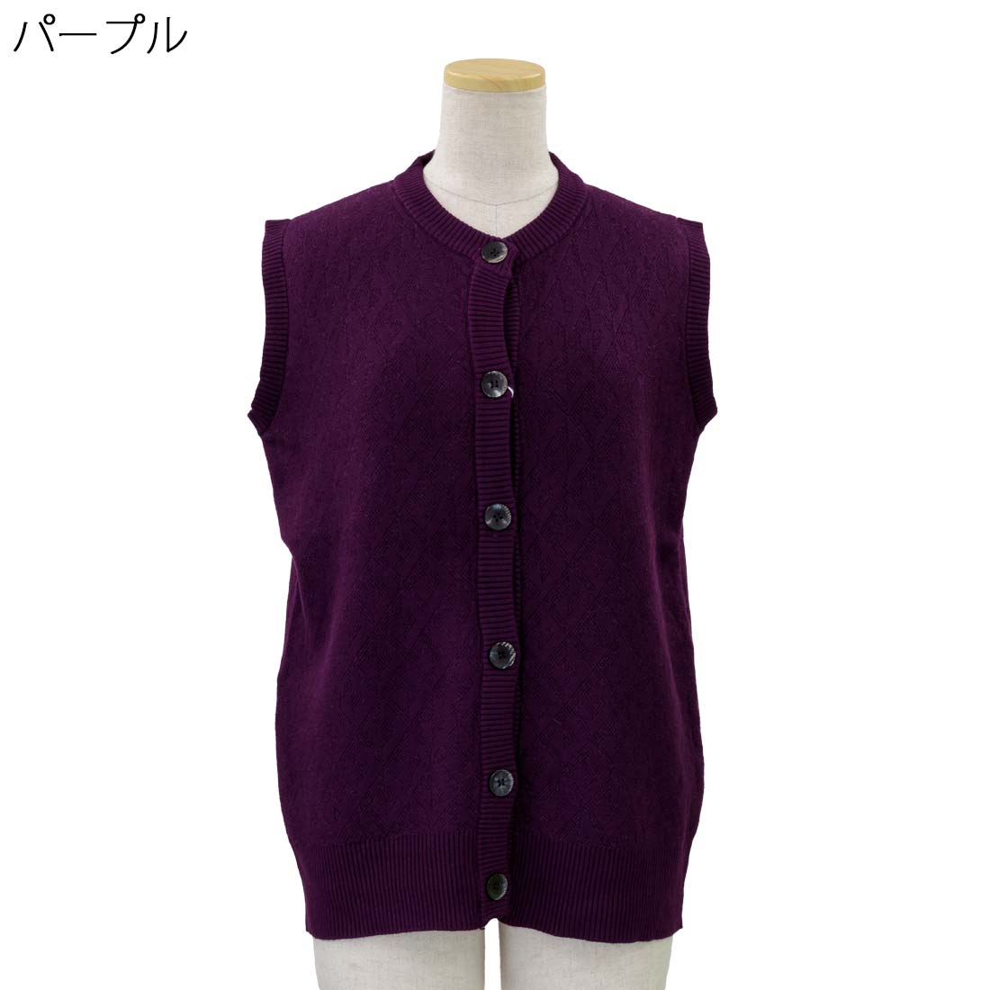 定番 もちもち やわらか 裏シャギー ベスト ニット トップス 刺繍名入れ無料 敬老の日 母の日のギフトにも シニア 高齢者向けファッション 70代 80代 90代の老人 介護向けシニアファッション 婦人 施設 介護 秋 冬 おばあちゃん お年寄り 春 urashima-10007090 おしゃれセンター うらしま サンプル画像2