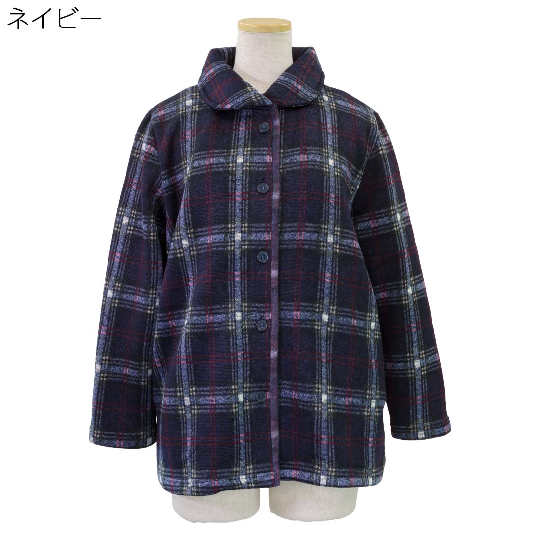 婦人 あったか 裏起毛 衿付き ジャケット ブ...の紹介画像2