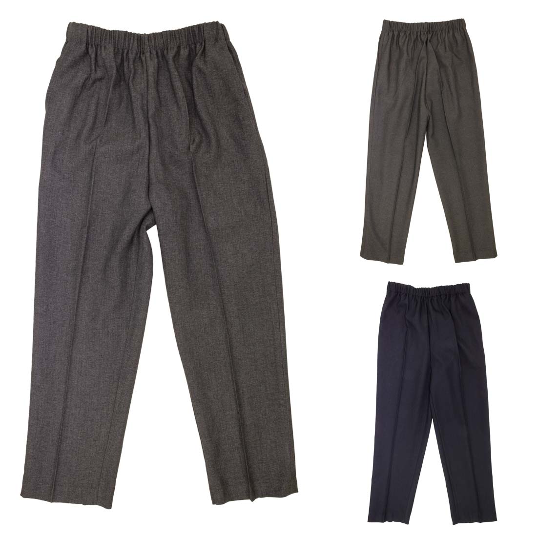 日本製 ウエストゴム ヘリンボン 裏起毛 パンツ LC●婦人 シニアファッション 70代 80代 90代 小さいサ..