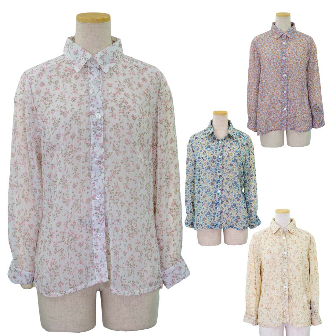 レディース シニア ななめボタンホール シフォン プリント ブラウス 春 夏 70代 80代 90代 服 高齢者 女性 普段着 部屋着 お年寄り おしゃれ着 外出着 婦人 敬老の日 シニアファッション