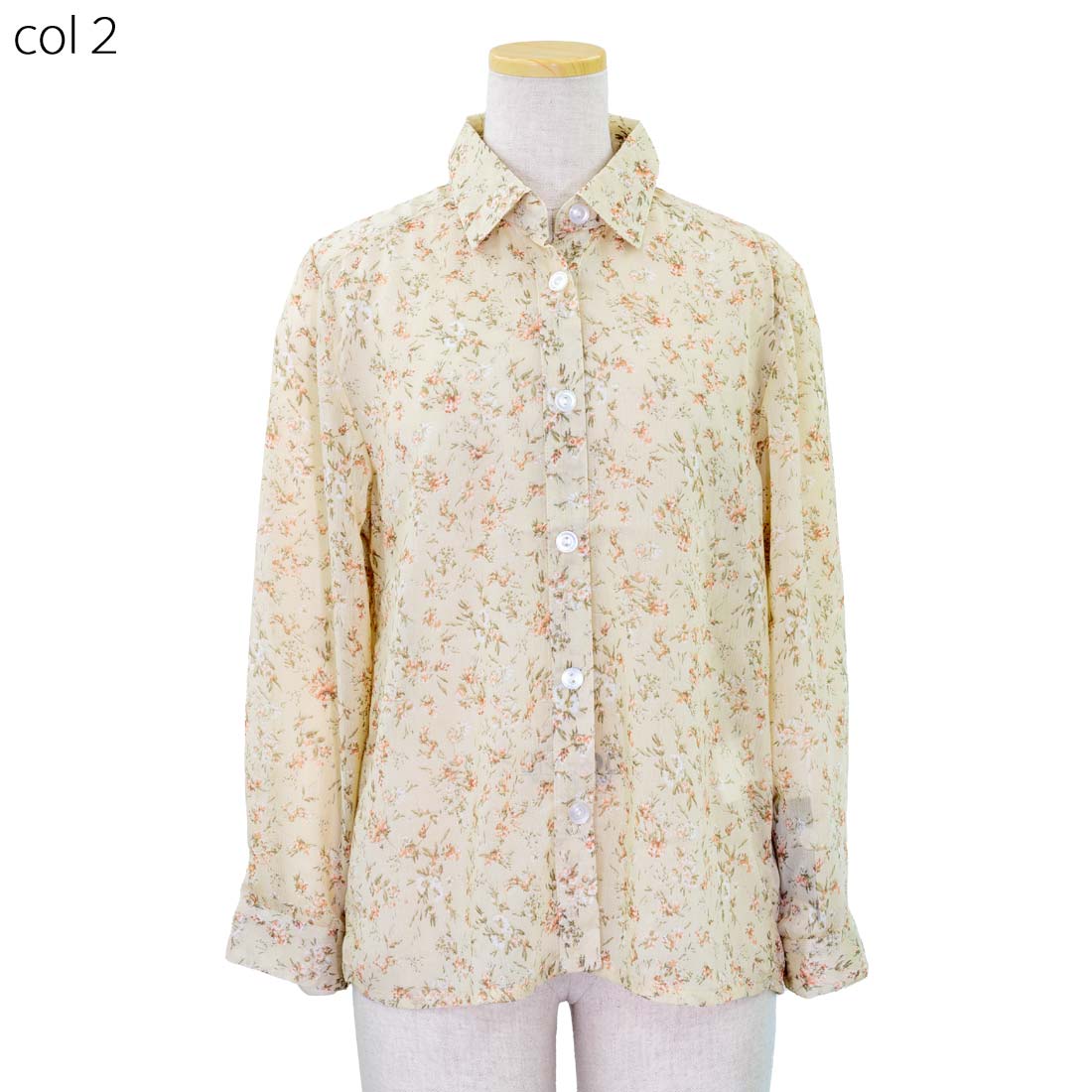 レディース シニア ななめボタンホール シフォン プリント ブラウス 春 夏 70代 80代 90代 服 高齢者 女性 普段着 部屋着 お年寄り おしゃれ着 外出着 婦人 敬老の日 シニアファッション urashima-10007224 おしゃれセンター うらしま サンプル画像3