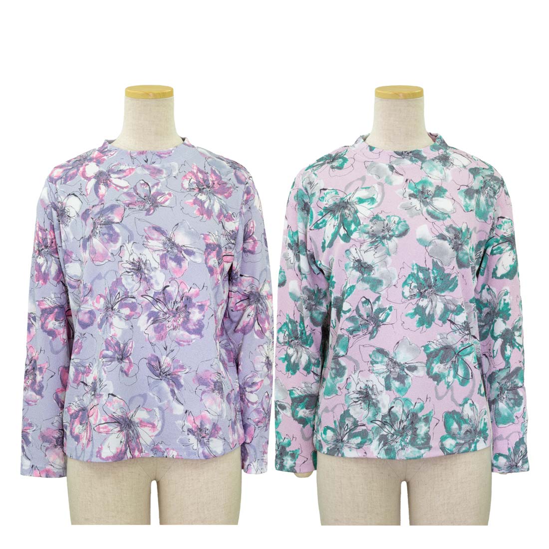 Rakuten - 京都ぷりんと ちりめん カットソー Tシャツ 日本製 春秋 トップス シニアファッション 散歩・外出に最適 シニア 婦人 レディース 70代 80代 90代 ギフト 婦人服 高齢者 通販 介護 部屋着 外出着 施設用 名入れ
