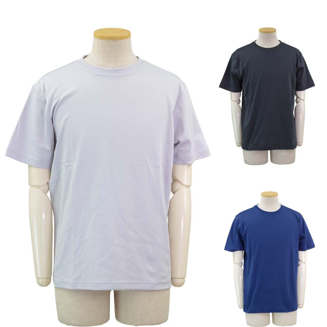 Rakuten - シニアファッション 春夏 半袖 CVCスムース クルー Tシャツ 涼しい シャツ 散歩・外出に最適 70代 80代 紳士用 カジュアル 部屋着 外出着 施設用