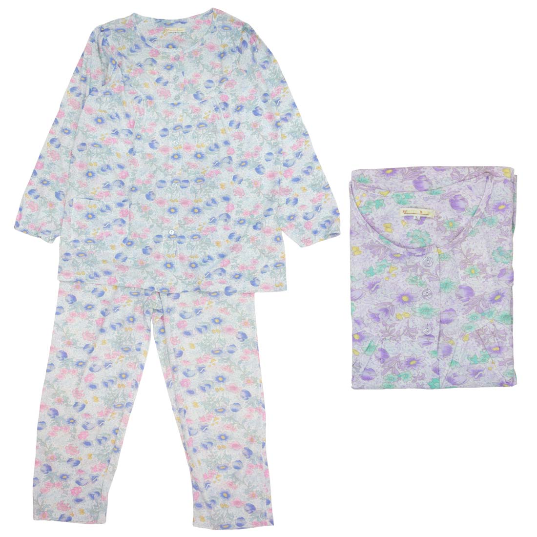 大きいサイズ パジャマ シニア 婦人 春 夏 綿混 天竺 薄手 ねまき 高齢者 春夏 敬老の日 シニア向け 高齢者 入院 介護 介護施設での安..