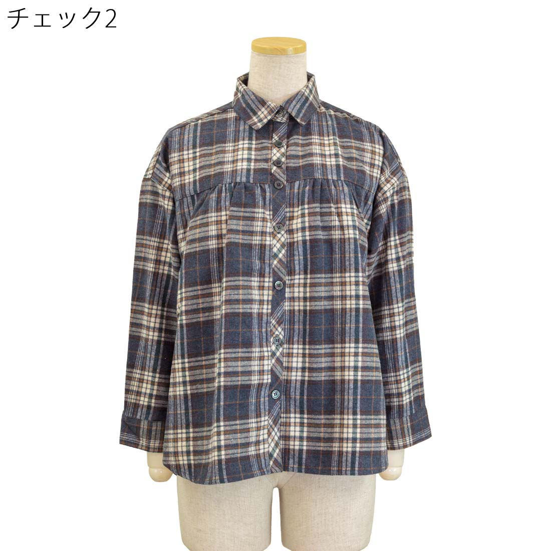 表起毛 チェック柄 ブラウス シャツ ポケット付 秋冬 レディース シニア シニアファッション 70代 80代 90代 服 高齢者 女性 普段着 部屋着 お年寄り おしゃれ着 外出着 婦人 敬老の日 母の日 urashima-10007621 おしゃれセンター うらしま サンプル画像3