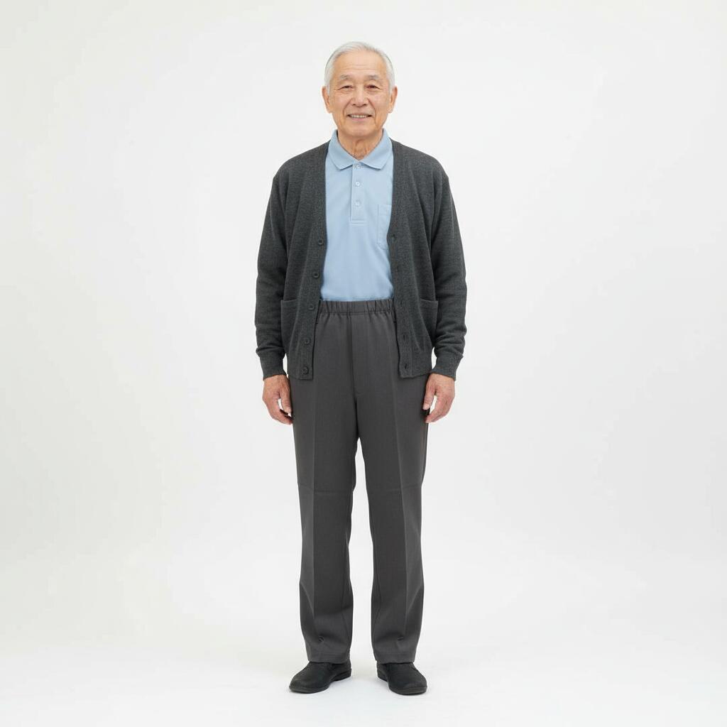 シニアファッション 80代 70代 90代 秋冬 トップス 紳士 ウォッシャブル カーディガン ニット 定番 高齢者向け 敬老の日 父の日 urashima-10002033 おしゃれセンター うらしま サンプル画像2