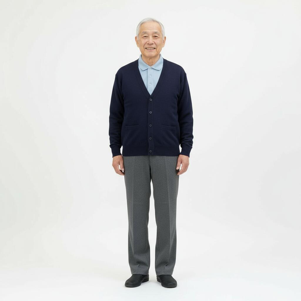 シニアファッション 80代 70代 90代 秋冬 トップス 紳士 ウォッシャブル カーディガン ニット 定番 高齢者向け 敬老の日 父の日 urashima-10002033 おしゃれセンター うらしま サンプル画像3