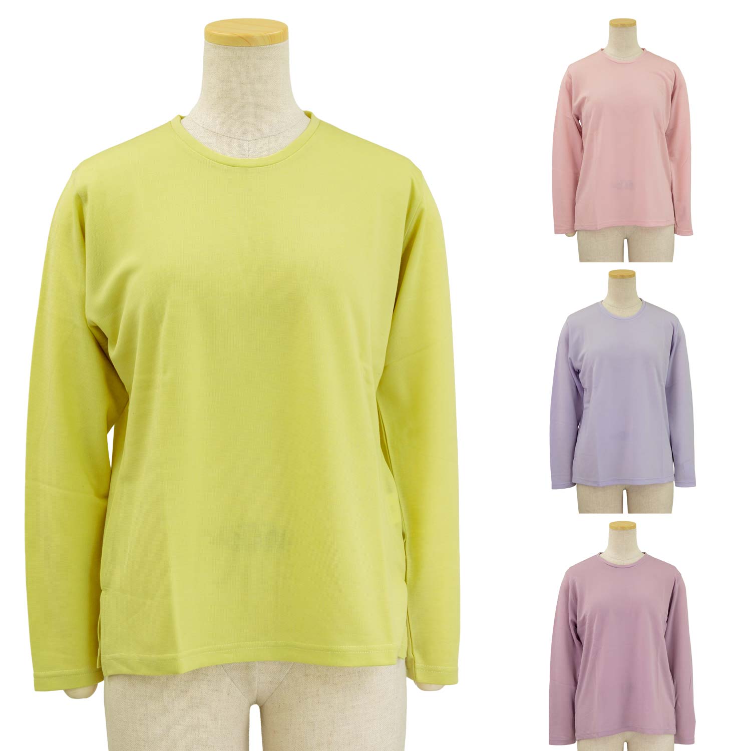 日本製 テンセル 長袖 丸首 Tシャツ カットソー ロンT 婦人 レディース シニア ●トップス 刺繍名入れ無料 敬老の日 母の日のギフトにも 高齢者向けファッション 70代 80代の老人 介護向け 90代 シニアファッション 施設 介護 春夏 おばあちゃん お年寄り 高齢者