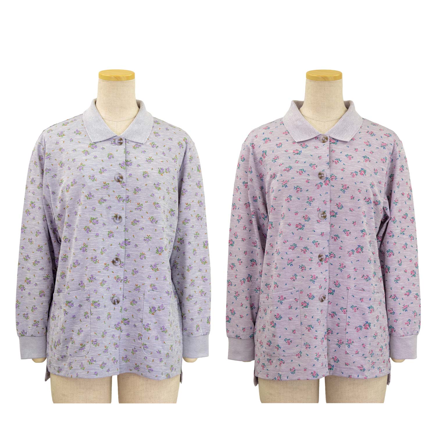 Other - 長袖 前開き ボタン レインボー ジャガード ポロシャツ カーディガン シニアファッション 春夏 シニア ●女性 婦人服 レディース 高齢者服 高齢者 婦人 70代 80代 90代 服 通販 高齢者 敬老の日