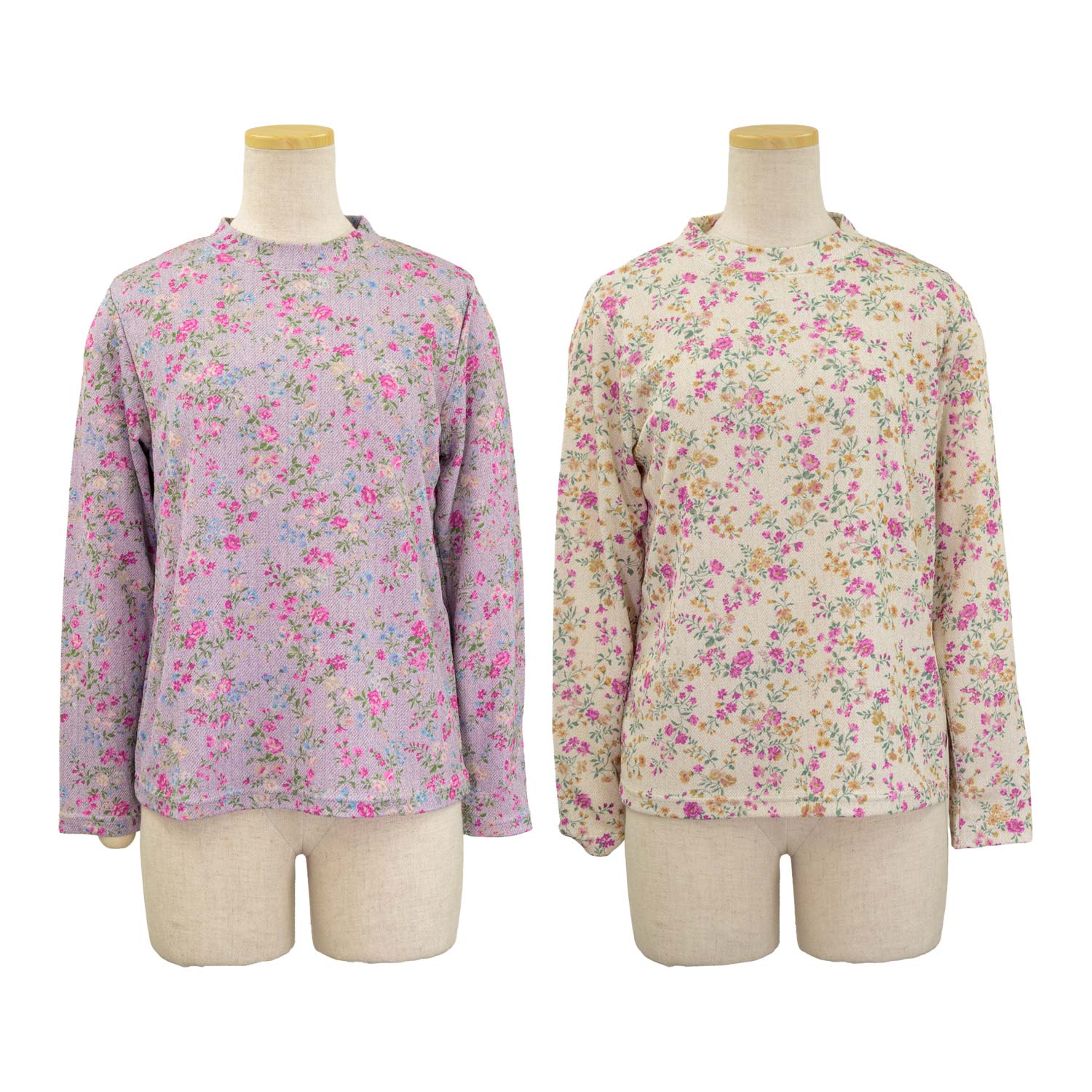 Three-Quarter - 京都ぷりんと ちりめん カットソー Tシャツ 日本製 春秋 トップス シニアファッション シニア 婦人 レディース 70代 80代 90代 ギフト婦人服 高齢者 服装 おしゃれ おばあちゃん おすすめ 通販 介護 施設 名入れ