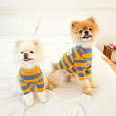 即納【noutti】noussi border T-shirt（イエロー×ブルー） 韓国 ブランド かわいい おしゃれ プレゼント 小型犬 キャラクター NEW 春 夏 秋 犬