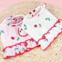 ※予約販売【GET BACK】チェリープリントフリルクロップ丈トップス 韓国 ブランド かわいい おしゃれ プレゼント 小型犬 NEW 春 夏 秋