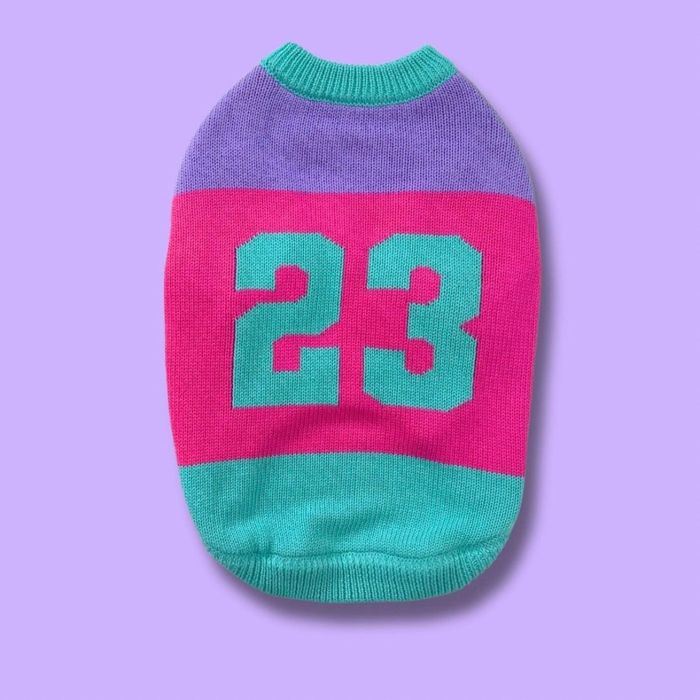 ※予約販売【TOOF】SPORTY VARSITY SWEATER（PINK/PURPLE/TURQ