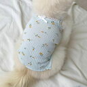 ※予約販売【Bonjour TOU-TOU】flower eyelet sleeveless(MINT) 韓国 ブランド かわいい おしゃれ プレゼント 小型犬...