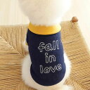 即納【noutti】vintage fall in love vest（ネイビー） 韓国 ブランド かわいい おしゃれ プレゼント 小型犬 お揃い リンクコーデ NEW 春 秋 冬 犬