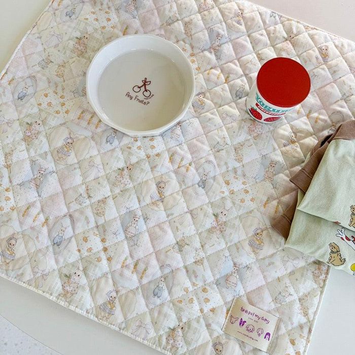 ※予約販売【OOPS! MY DOG】My Cafe Mat 犬用品 ドッググッズ マット 犬マット ペット用マット ペットマット 犬用マット うさぎ キルティング ピュアコットン