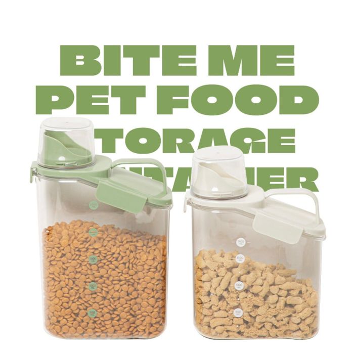 [yBITE MEzSealed dog / cat food storage