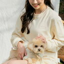 ※予約販売【MOI ET LE CHIEN】オーナー様用 Day to Day Tops（Ivory） 韓国 ブランド かわいい おしゃれ プレゼント 小型犬 バッグ リンクコーデ NEW 春 夏 秋 犬