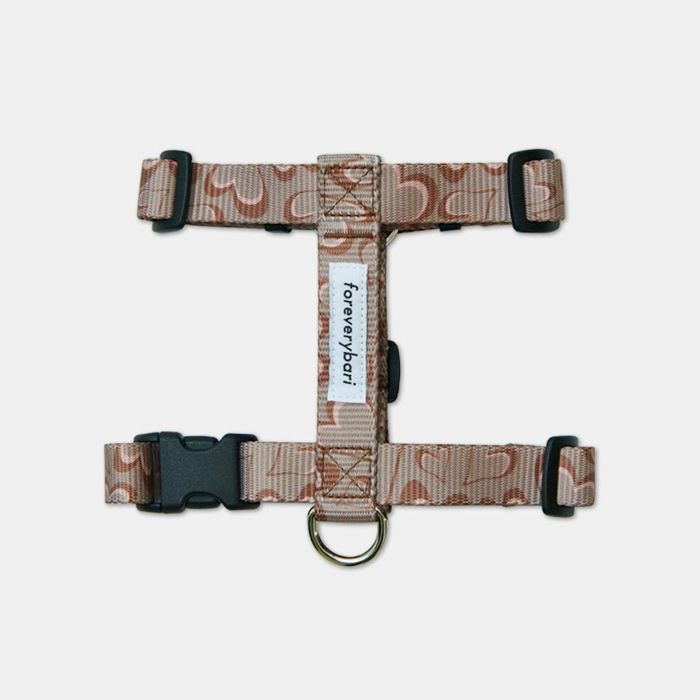 即納【foreverybari】Marble Heart Pet Harness（Chocolate） 犬用品 ドッググッズ ハーネス 犬のハーネス 犬用ハーネス ドッグハーネス 小型犬 小型犬服 韓国 丈夫