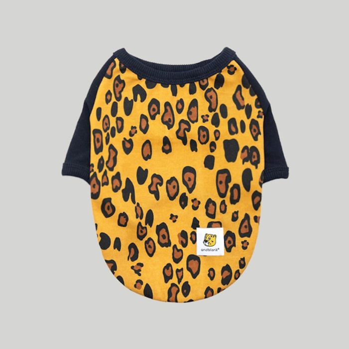 ※予約販売【andblank】Leopard Raglan（DARK NAVY） 韓国 ブランド かわいい おしゃれ プレゼント 小型犬 NEW 中型犬 春 秋 冬 お出かけ 大型犬 犬 3