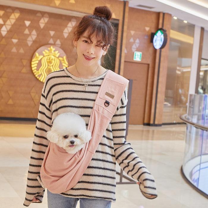 ※予約販売【BARBICHON】SLING BAG（Pink） 韓国 ブランド かわいい おしゃれ プレゼント 小型犬 バッグ スリング スリングバッグ 首輪 ハーネス リード NEW 丈夫 便利 1