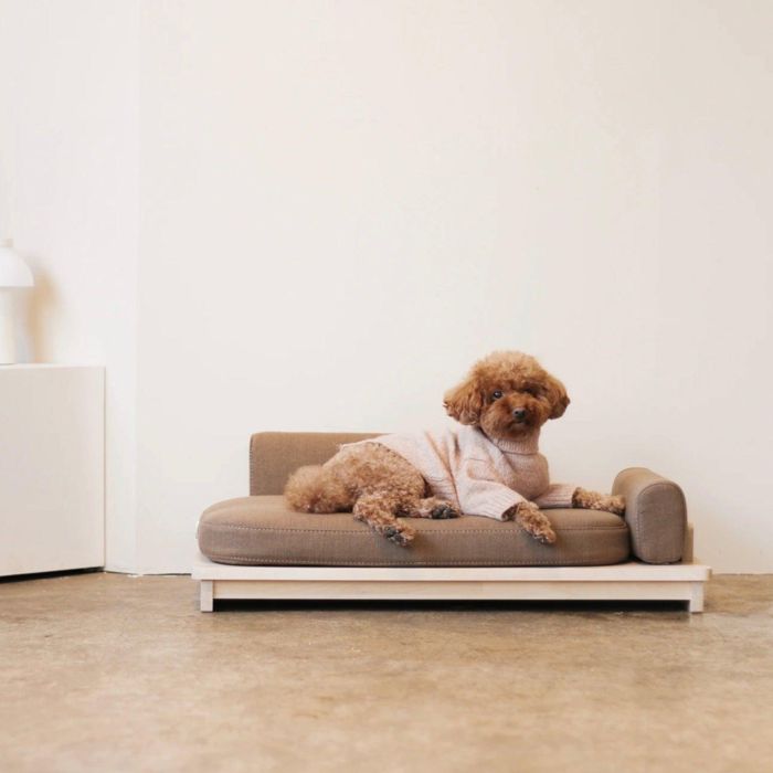 楽天URBAN DOG TOKYO 楽天市場店※予約販売【Bad Marlon Design Studio.】Linden bed（Brown） 韓国 ブランド かわいい おしゃれ プレゼント 小型犬 バッグ くつ NEW 便利 クッション 犬