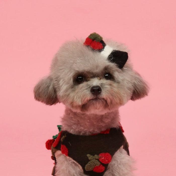 ※予約販売【Pets&Me】チェリーボンボンヘアピン 韓国 ブランド かわいい おしゃれ プレゼント 小型犬 NEW 猫
