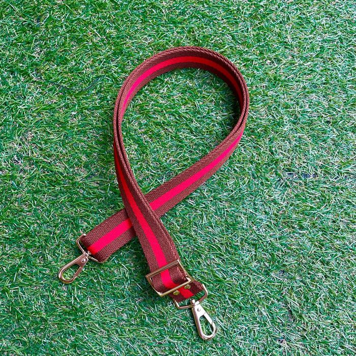 ͽHOSUHOSU stripe dog strap(30mm)/RedBrown ڹ ֥ 襤  ץ쥼  Хå  ꡼ ⥰å NEW 淿   緿 